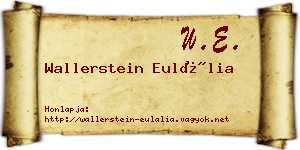 Wallerstein Eulália névjegykártya